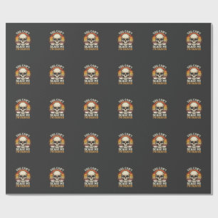 Dapper Halloween-schedel Retro Horror Design_1 Cadeaupapier