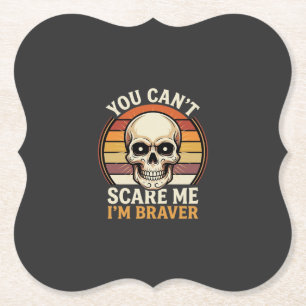 Dapper Halloween-schedel Retro Horror Design_1 Kartonnen Onderzetters