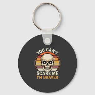 Dapper Halloween-schedel retro horrorontwerp_1 Sleutelhanger