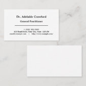 Dapper, humble Carte de visite (Devant / Derrière)