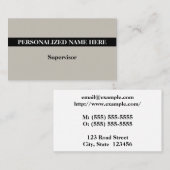 Dapper, Humble en Simple Visitekaartje (Voorkant / Achterkant)