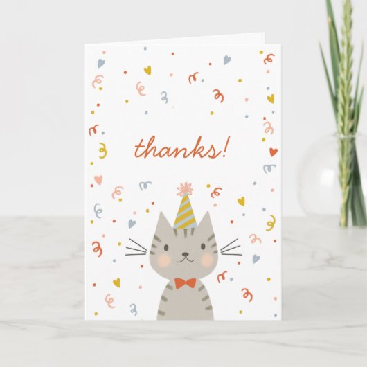 Dapper Kitty Carte de remerciements (Devant)