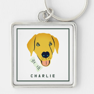 Dapper Labrador Dog Custom Sleutelhanger