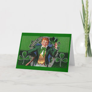 Dapper Leprechaun  St. Patrick's Day Kaart