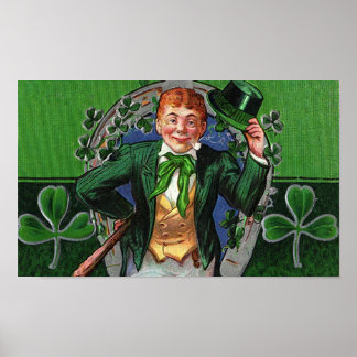 Dapper Leprechaun St. Patrick's Day Poster