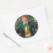 Dapper Leprechaun  St. Patrick's Day Ronde Sticker (Envelop)