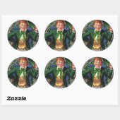 Dapper Leprechaun  St. Patrick's Day Ronde Sticker (Vel)