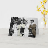 Dapper Men 1890, bien habillé, carte d'anniversair (Fleur jaune)