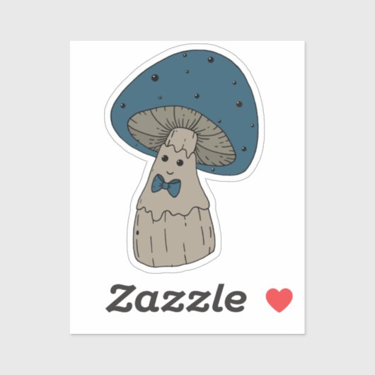 Dapper Mushroom Man laptop Sticker (Vel)