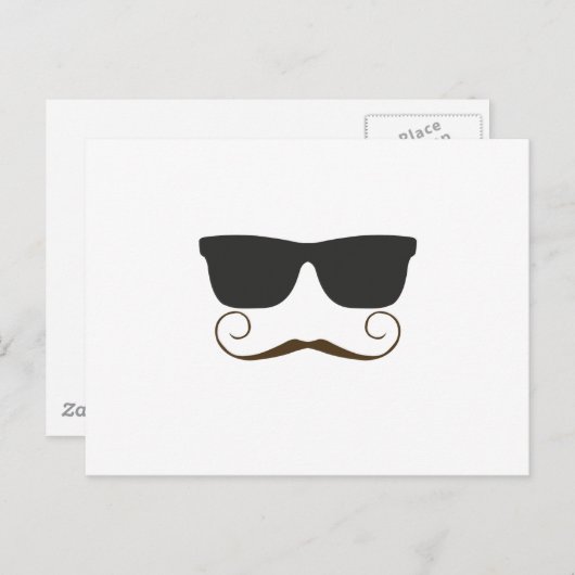 Dapper Mustache Briefkaart (Voorkant / Achterkant)