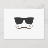 Dapper Mustache Briefkaart (Voorkant)