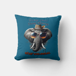 Dapper Olifant: Stedelijke Koele Worp Kussen