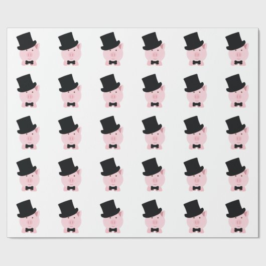 Dapper Pig Cadeaupapier (Vlak)