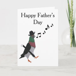 Dapper Pigeon Editable Father Day Kaart