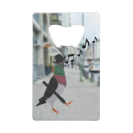 Dapper Pigeon Over Town Funny Kredietkaart Flessenopener