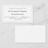 Dapper & Plain Medical Specialist Visitekaartje (Voorkant / Achterkant)