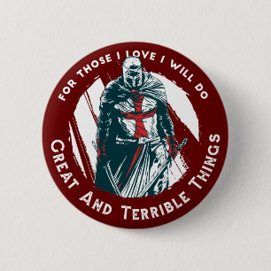 Dapper Ridder Citaat Ontwerp Ronde Button 5,7 Cm