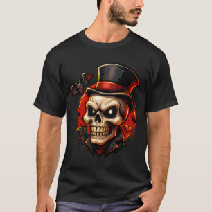 Dapper Schedel T-Shirt Gotische Halloween Heer