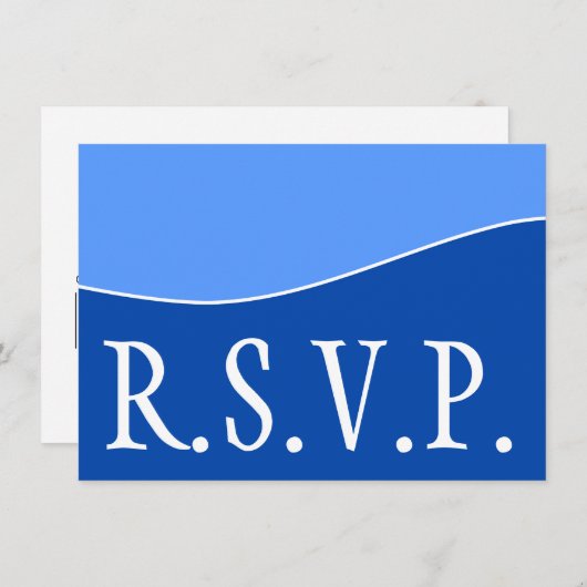 Dapper, Simple & Basic "R.S.V.P." Carte (Devant / Derrière)