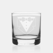 Dapper Sips – Tuxedo Rocks Glass Whisky Glas (Achterkant)