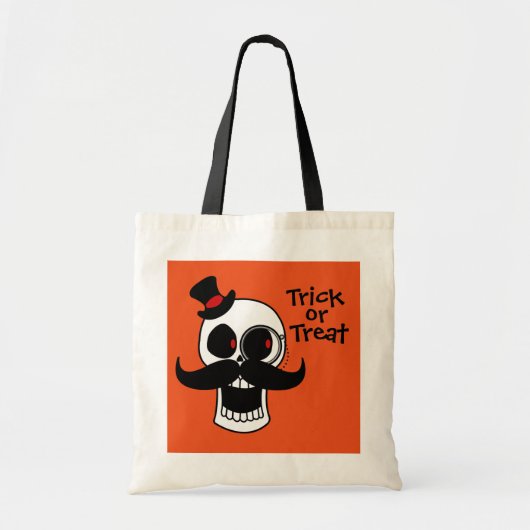 Dapper Skull Trick-or-Treat Bag Tote Bag (Voorkant)