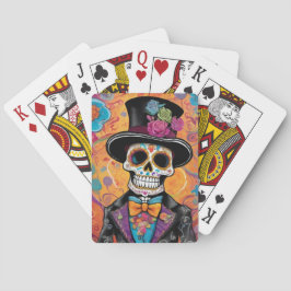 Dapper Sugar Skull: Dag van de Doden Pokerkaarten