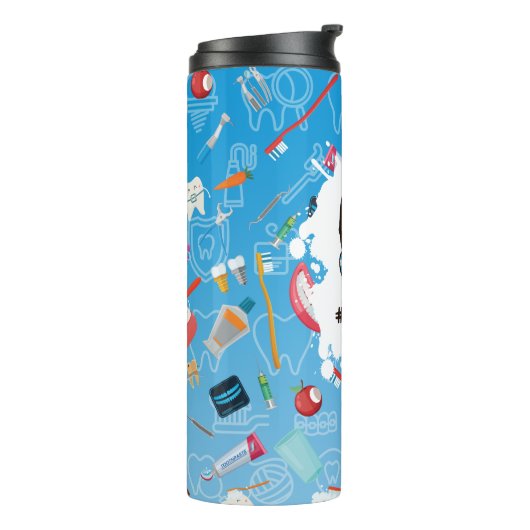 Dapper tandarts thermosbeker (Gedraaid links)