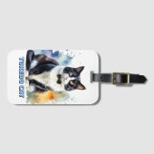 Dapper Tuxedo Cat Bagagelabel (Voorkant (horizontaal))