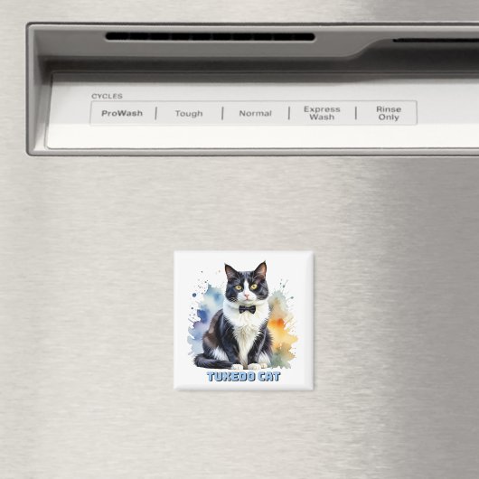 Dapper Tuxedo Cat Magneet (Insitu (Vaatwasser))