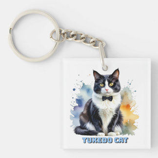 Dapper Tuxedo Cat Sleutelhanger