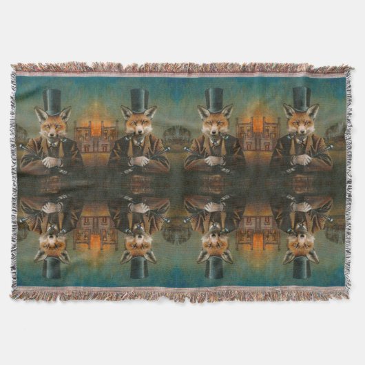 Dapper Victorian Fox Jetez la couverture (Devant)