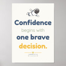 Dappere beslissing | Poster met bevestiging voor k