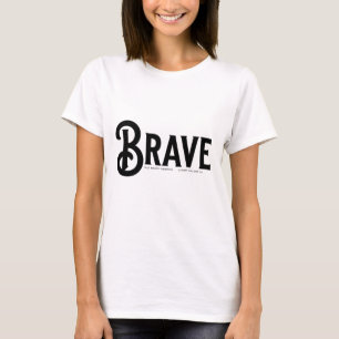 dappere, eenvoudige script trendy citaten t-shirt