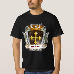 Dappere familiewapen achternaam t-shirt
