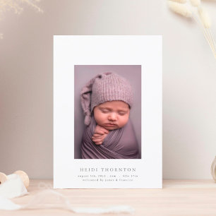 dappere foto - baby geboorteaankondiging aankondiging