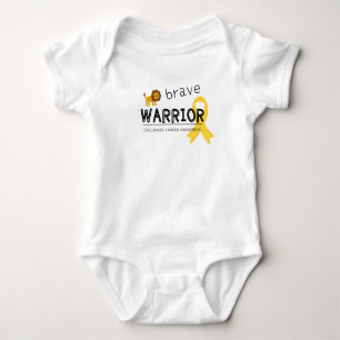 dappere kanker leeuw baby bodysuit