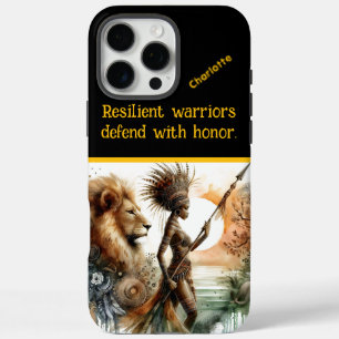 Dappere krijger bewaakt de kalme rivier iPhone 16 pro max hoesje