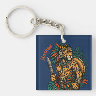 Dappere krijger van de Jaguarstam Sleutelhanger