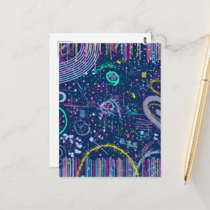 Dappere Ontdekkingsreiziger: Abstract Maximalisme Briefkaart