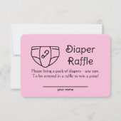 Dappere Raffle Baby Girl Pink Shower Enclosure Kaa Kaart (Voorkant)
