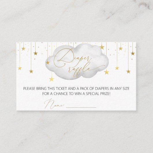 Dappere Raffle Ticket, Moon & Stars Enclosure Kaar Informatiekaartje (Voorkant)