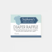 Dappere Raffle Tickets - Baby shower Game Blue Boy Post-it® Notes (Voorkant)