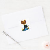 Dappere Ridder Gevechtsklaar Vierkante Sticker (Envelop)
