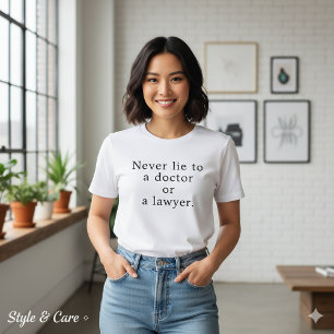 Dappere Stelling Lieg Nooit Dokter Advocaat Tri-Blend Shirt