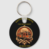 Dapperheid en toewijding brandweer sleutelhanger (Voorkant)