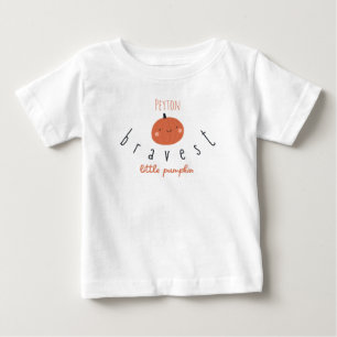 dapperste kleine pompoen Custom Naam Baby T-Shirt