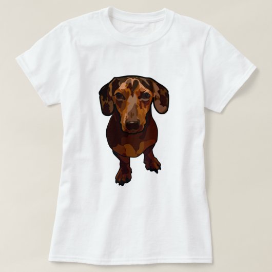 Dapple Dachshund Artsy T-shirt (Design voorkant)