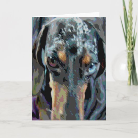 Dapple Dachshund Kaart (Voorkant)