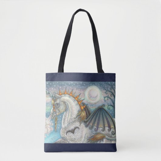 DAPPLED GOTHIC UNICORN, HALLOWEEN HORSE CANVAS TAS (Voorkant)
