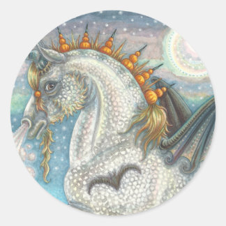 DAPPLED GOTHIC UNICORN, HALLOWEEN HORSE STICKERS R